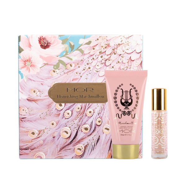 MOR Flourishing Marshmallow Hand Cream & Perfume Oil Set