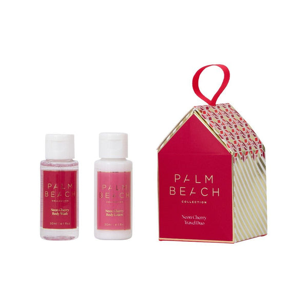 Palm Beach Collection Neon Cherry Gingerbread House Travel Duo