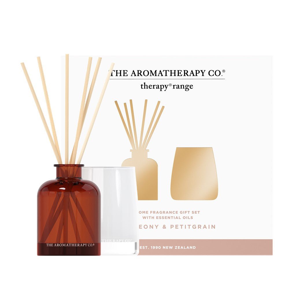 Therapy Mini Candle & Diffuser Gift Set - Peony & Petitgrain