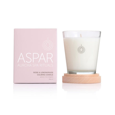 ASPAR Rose & Lemongrass Calming Candle 280g