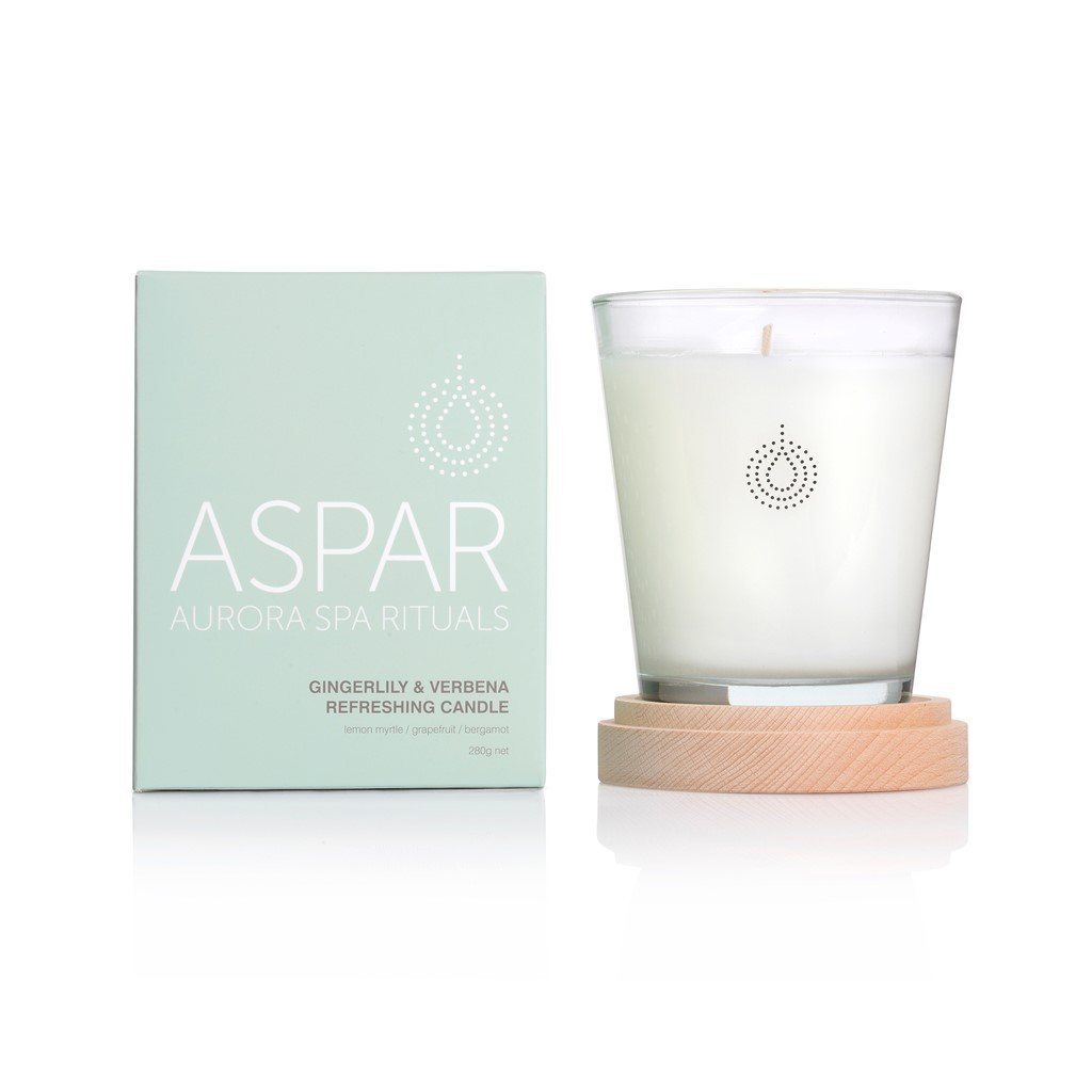 ASPAR Gingerlily & Verbena Refreshing Candle 280g