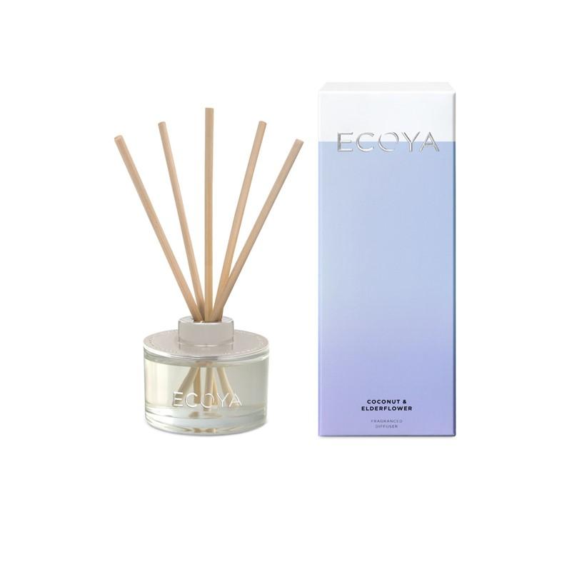 ECOYA - Mini Reed Diffuser 50ml - Coconut & Elderflower