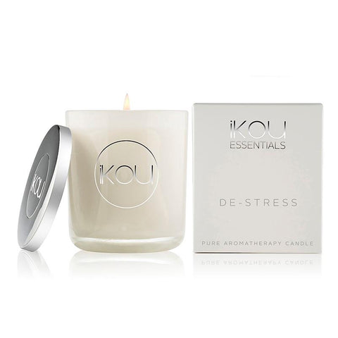 iKOU - Essentials - Pure Aromatherapy Large Glass Candle - De-Stress