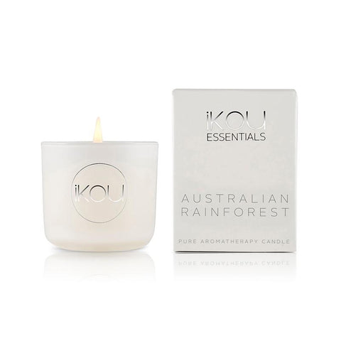 iKOU - Essentials - Pure Aromatherapy Small Glass Candle - Australian Rainforest