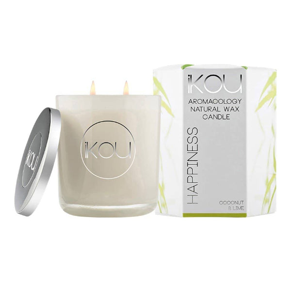iKOU - Happiness - Aromacology Natural Wax Candle - Coconut & Lime