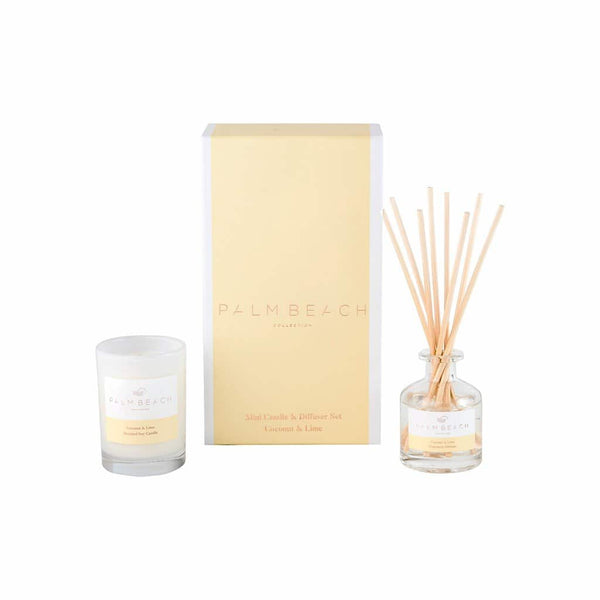 Palm Beach Collection Mini Candle & Diffuser Set - Coconut & Lime