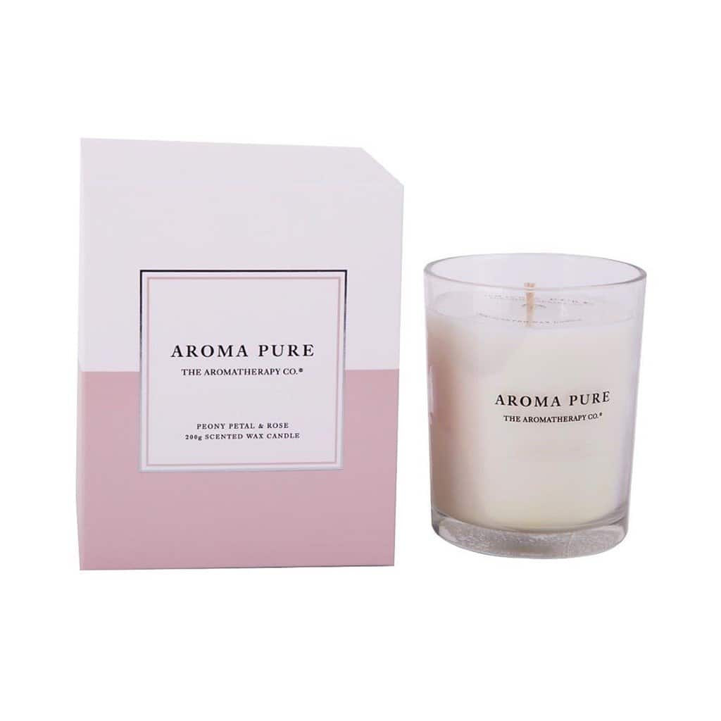 The Aromatherapy Co. - Aroma Pure - Candle 200g - Peony Petal & Rose