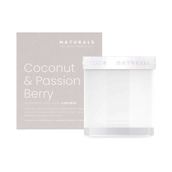The Aromatherapy Co. Naturals Candle 400g - Coconut & Passion Berry