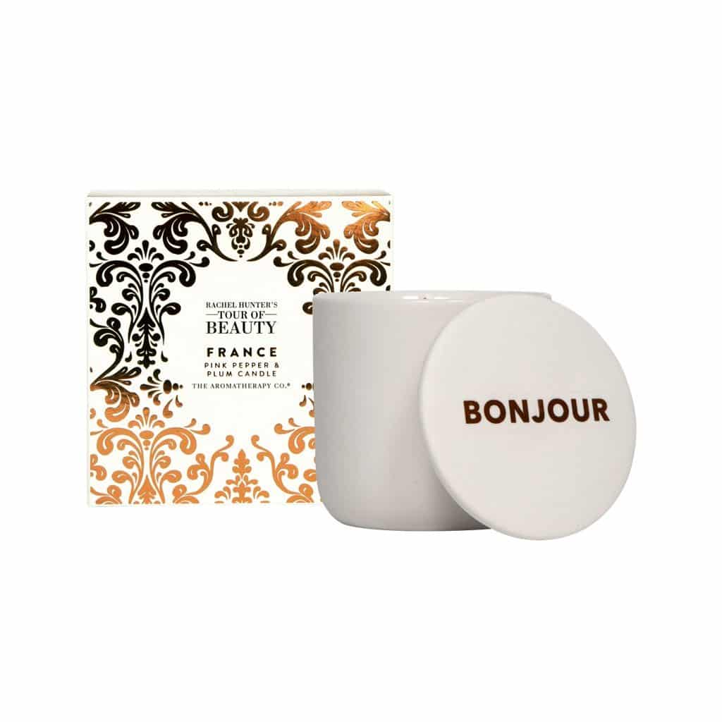 The Aromatherapy Co. - Rachel Hunter’s Tour of Beauty - France - Candle 200g - Pink Pepper & Plum