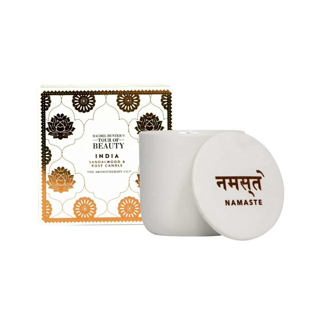 The Aromatherapy Co. - Rachel Hunter’s Tour of Beauty - India - Candle 200g - Sandalwood & Rose