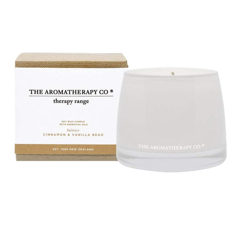 The Aromatherapy Co. - Therapy Range - Balance - Soy Wax Candle 260g - Cinnamon & Vanilla Bean