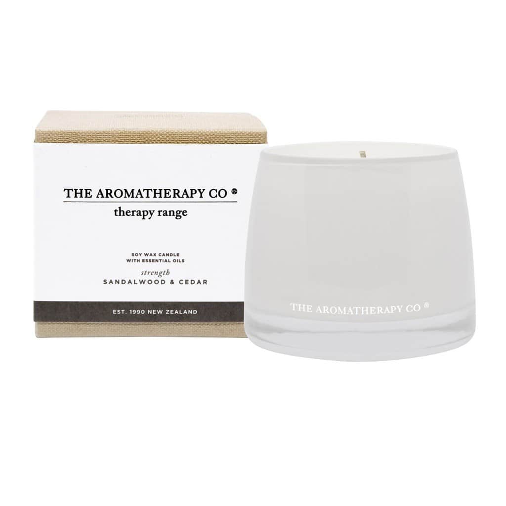 The Aromatherapy Co. - Therapy Range - Strength - Soy Wax Candle 260g - Sandalwood & Cedar