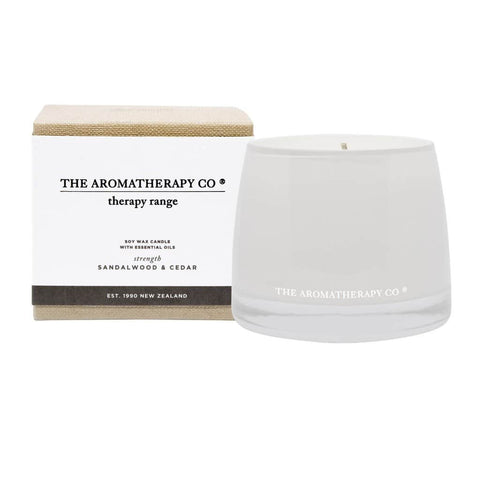 The Aromatherapy Co. - Therapy Range - Strength - Soy Wax Candle 260g - Sandalwood & Cedar