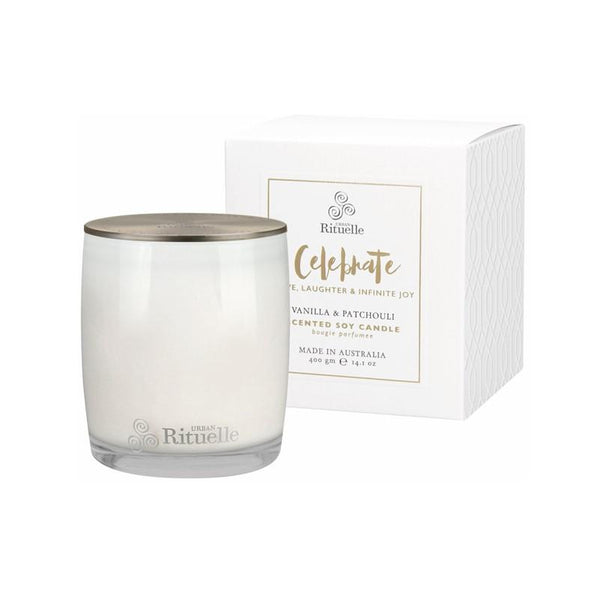 Urban Rituelle - Scented Offerings - Celebrate - Scented Soy Candle 400g - Vanilla & Patchouli