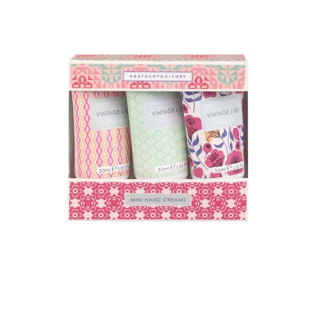 Vintage & Co. - Fabrics & Flowers - Mini Hand Creams - 3x30ml