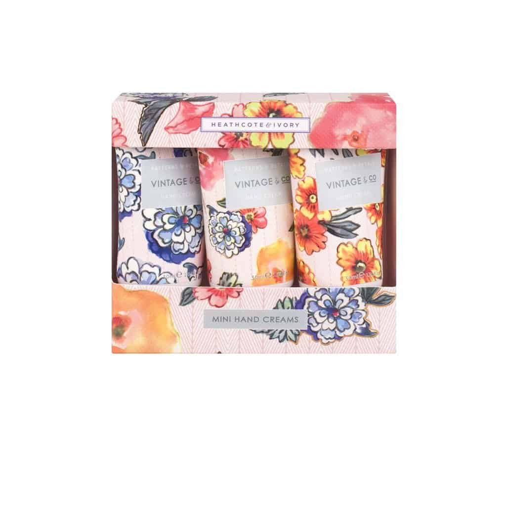 Vintage & Co. - Patterns & Petals - Mini Hand Creams - 3x30ml